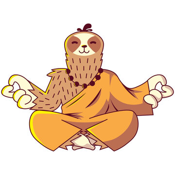 Meditating sloth
