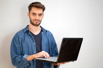 student young man standing