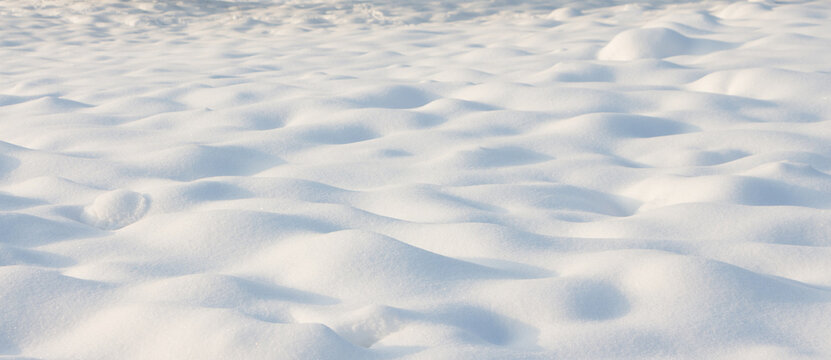 Beautiful natural Snowdrift in sunny day
