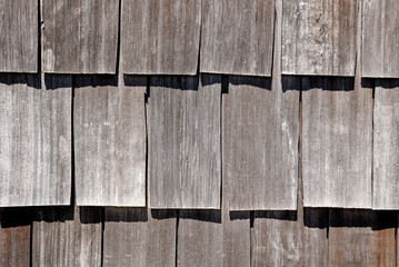 Wood roof of traditional houses -Chile