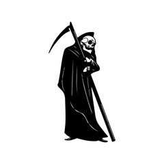 vector illustration of the angel of death silhouette