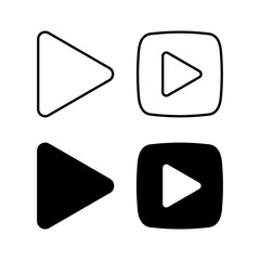 Play Icon vector for web and mobile app. Play button sign and symbol