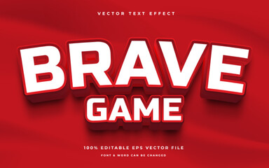 brave game modern editable text effect