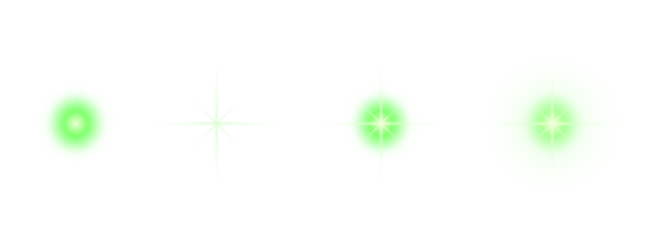 Green glowing light effect  for lamp on transparent background - Powered by Adobe