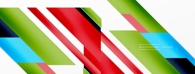 Minimal geometric abstract background. Dynamic 3d lines composition. Trendy techno business template for wallpaper, banner, background or landing