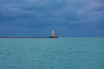 Lighthouse gloomy blues