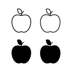 Apple icon vector for web and mobile app. Apple sign and symbols for web design.