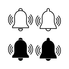 Bell Icon vector for web and mobile app. Notification sign and symbol for web site design