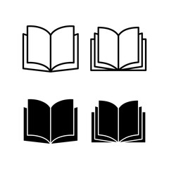 Book icon vector for web and mobile app. open book sign and symbol. ebook icon