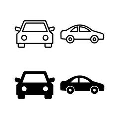 Fototapeta premium Car icon vector for web and mobile app. car sign and symbol. small sedan