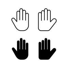 Hand icon vector for web and mobile app. hand sign and symbol. hand gesture
