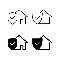 home insurance icon vector for web and mobile app. home protection sign and symbol