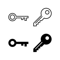 Key icon vector for web and mobile app. Key sign and symbol.