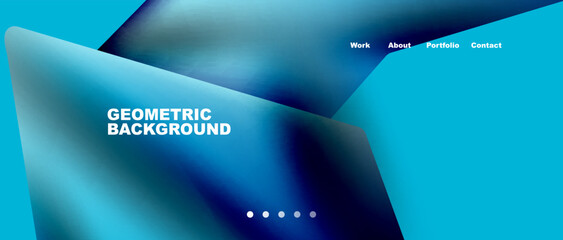 Abstract geometric landing page. Creative background for wallpaper, banner, background or web