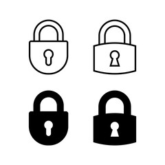 Lock icon vector for web and mobile app. Padlock sign and symbol. Encryption icon. Security symbol