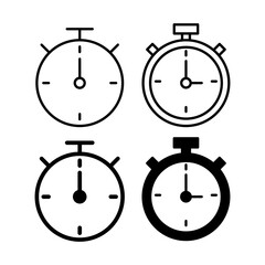 stopwatch icon vector for web and mobile app. Timer sign and symbol. Countdown icon. Period of time