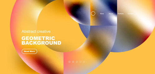Shiny circles and round elements geometric background. Vector illustration for wallpaper, banner, background, leaflet, catalog, cover, flyer