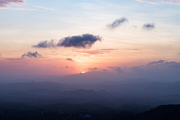 sunrise in the mountains