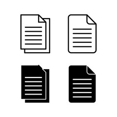 Document icon vector for web and mobile app. Paper sign and symbol. File Icon