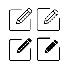Edit icon vector for web and mobile app. edit document sign and symbol. edit text icon. pencil. sign up