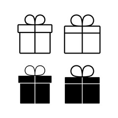Gift icon vector for web and mobile app. gift sign and symbol. birthday gift