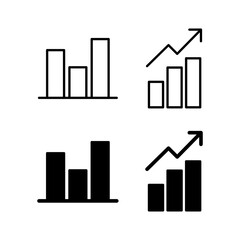 Growing graph Icon vector for web and mobile app. Chart sign and symbol. diagram icon