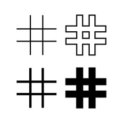 Hashtag icon vector for web and mobile app. hashtag sign and symbol