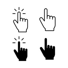 Hand cursor icon vector for web and mobile app. cursor sign and symbol. hand cursor icon clik
