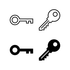 Key icon vector for web and mobile app. Key sign and symbol.