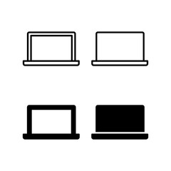 Laptop icon vector for web and mobile app. computer sign and symbol