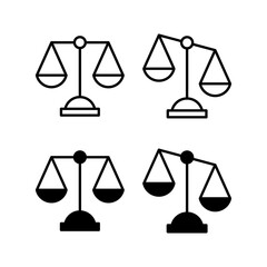 Scales icon vector for web and mobile app. Law scale icon. Justice sign and symbol