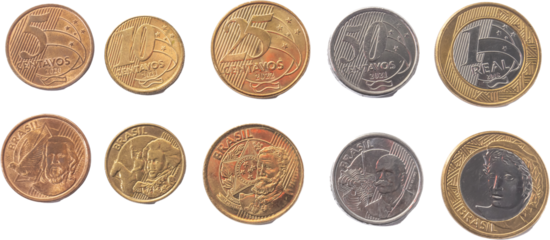 Brazilian currencies png,Brazilian money,currency of 1 real.50 cents,25 cents,10 cents,5 cents