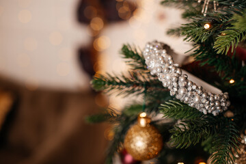 Mädchen Baby Kopfschmuck Haarreif Haarband auf dem Weihnachtsbaum