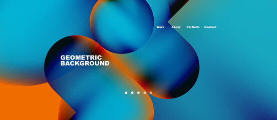 Round shapes and circles with liquid gradients