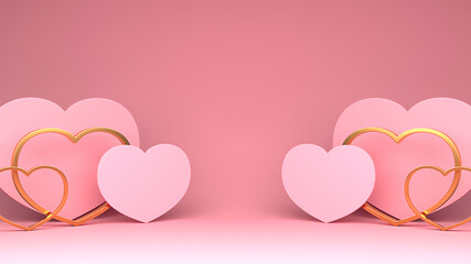 Design mock up background for Valentines day