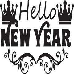 Happy new year svg and t-shirt design