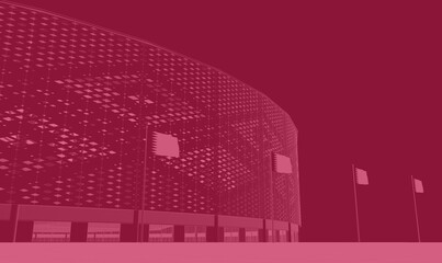 Qatar world cup 2022 3d render stadium 