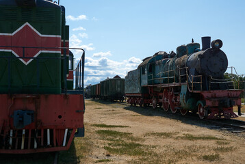 Shunting locomotive in Haapsalu railway museum.
