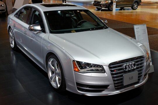 TORONTO, CANADA-FEBRUARY 14, 2013: Audi S8 at the 2013 Canadian International Auto Show in Toronto