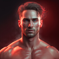 A man illustration in 3D render style