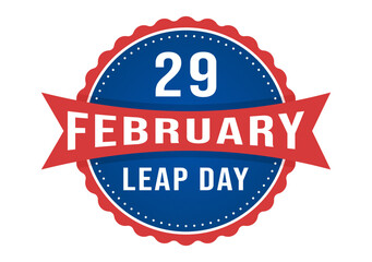 Happy Leap Day on 29 February with Cute Frog in Flat Style Cartoon Hand Drawn Background Templates Illustration