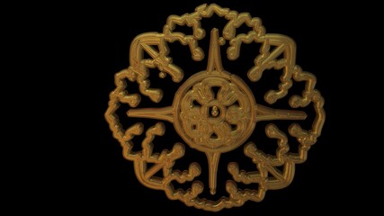 Obraz premium A 3D Illustration of art from the era of the ancient Roman Empire. This artwork is extremely comprehensive in its mesh structure and must be viewed at highest dimensions to observe the latticework. 