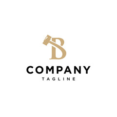 B Letter  Auction Vector logo icon vector Template