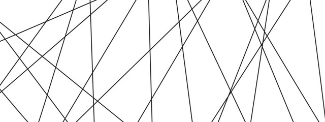 Abstract black and white liens with many squares and triangles shape on white background. Abstract geometric lines background. Metal grid isolated on white background. 