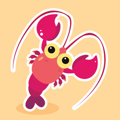 cute big beautiful lobster