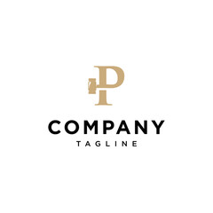 P Letter  Auction Vector logo icon vector Template