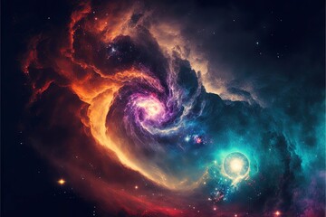 Fototapeta na wymiar Colorful night sky space. nebula and galaxies in space. astronomy concept background.