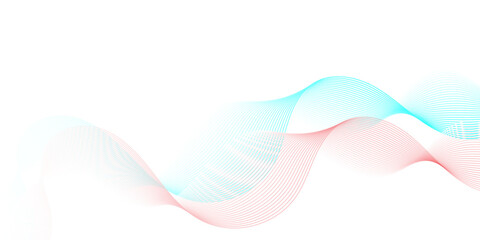 Abstract blue and red  paper wave background and abstract gradiant and blue wave curve lines banner background design. Vector illustration. Modern template abstract design flowing particles wave.