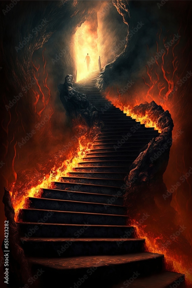 Wall mural stairway to hell