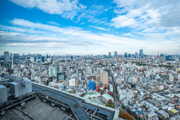 Obraz premium 東京恵比寿からの都市風景